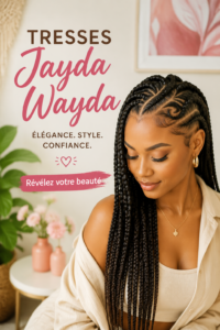 Modèle avec des tresses Jayda Wayda tenant un look élégant