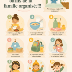 Boîte à outils pratique pour l'organisation familiale avec des outils pour gérer le quotidien des mamans.