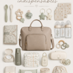 Sac à langer bien rempli avec les essentiels pour bébé