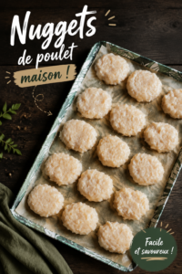 Nuggets de poulet maison croustillants servis avec des sauces variées sur une table familiale