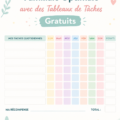 Tableau de tâches familial coloré et organisé sur un mur