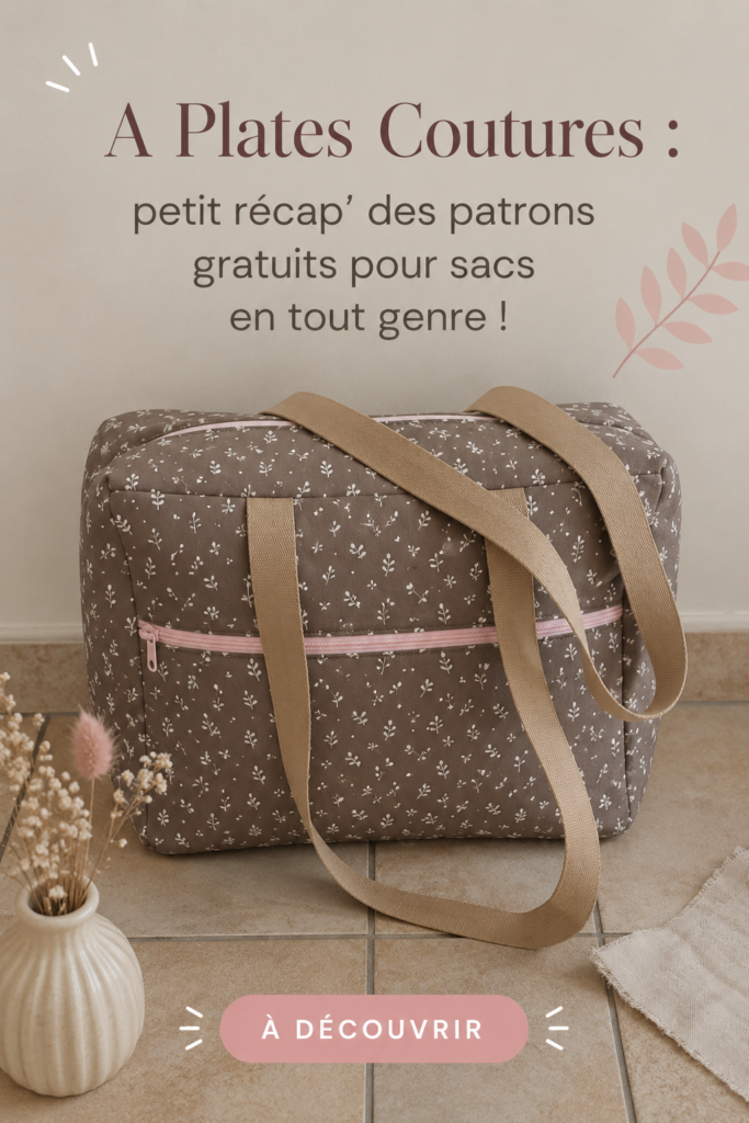 Patrons gratuits de sacs à coudre en tissu coloré