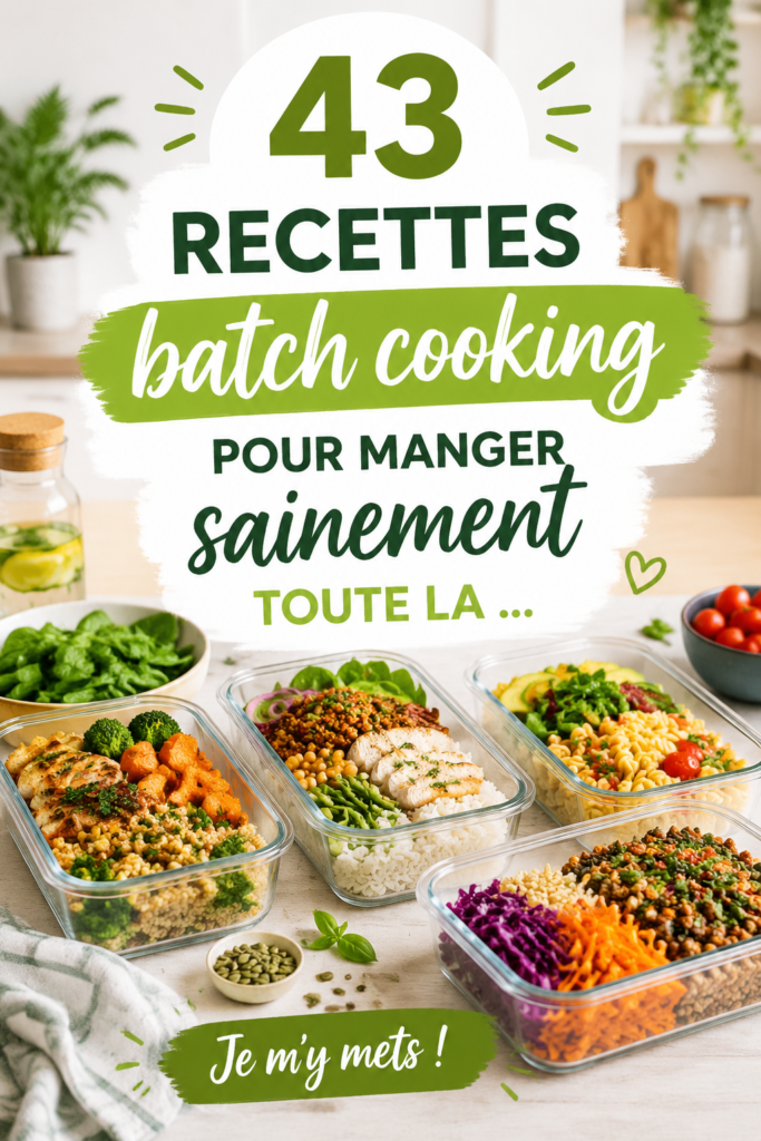 Des ingrédients colorés et frais pour des recettes de batch cooking familiales