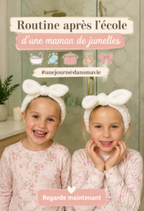 Maman et ses jumeaux, moment de détente avec des éléments ASMR après l'école.