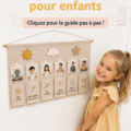 Un tableau de routine coloré pour enfants avec des illustrations engageantes