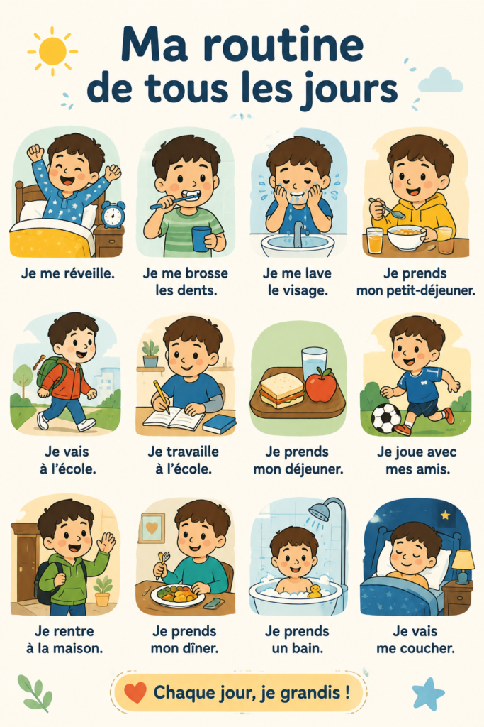 Enfants jouant ensemble dans un cadre familier, illustrant une routine équilibrée.