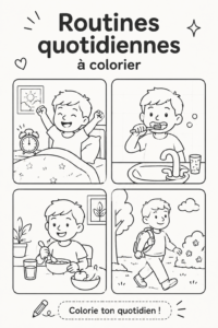 Une mère et son enfant s'amusent à colorier ensemble, entourés de fournitures artistiques.