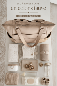 Sac à couches Lane en couleur Fawn, élégant et pratique pour les mamans modernes.