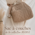 Sac à couches de la collection MAMA, fait au Québec, avec un design moderne et pratique.