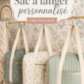 Un sac à langer personnalisé élégant avec des poches pratiques, parfait pour les mamans modernes