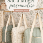 Un sac à langer personnalisé élégant avec des poches pratiques, parfait pour les mamans modernes