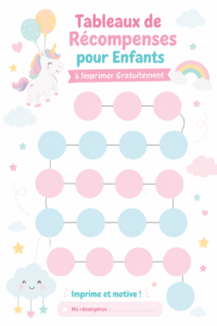 Tableau de récompenses colorful pour enfants à imprimer, motivant et éducatif.