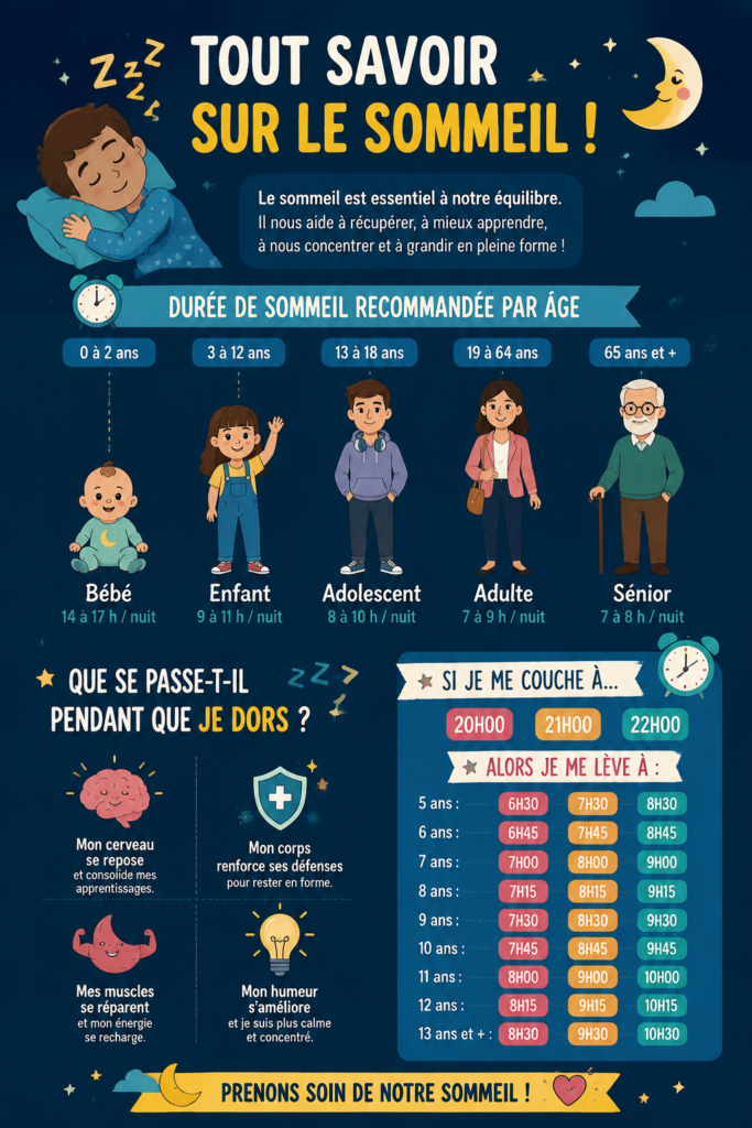 Un enfant paisiblement endormi dans son lit