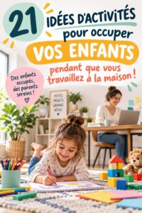 Enfants amusés autour d'une table avec des jeux de société, illustrant des activités à faire pendant le télétravail