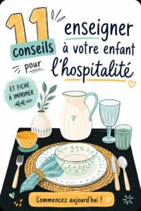 Un enfant aidant à servir des boissons lors d'un goûter, illustrant l'apprentissage de l'hospitalité.