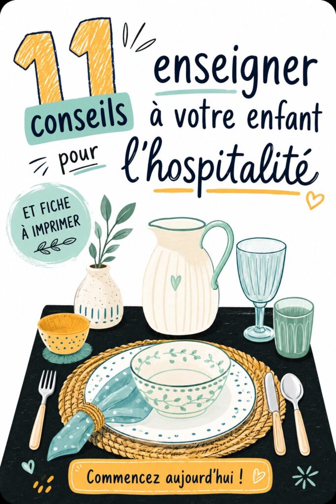 Un enfant aidant à servir des boissons lors d'un goûter, illustrant l'apprentissage de l'hospitalité.