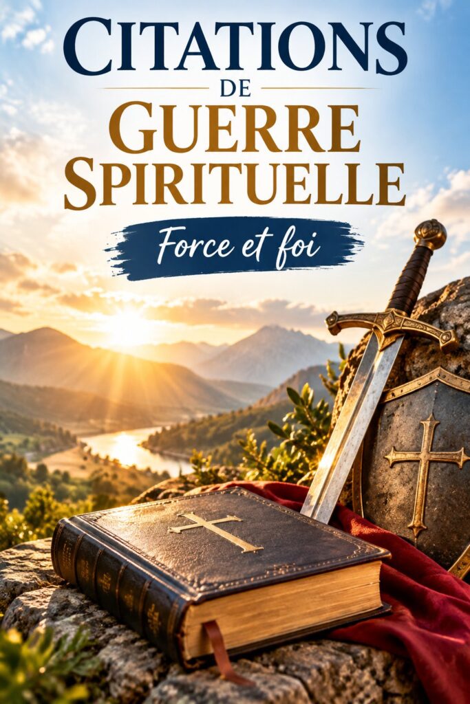 Citations inspirantes sur la guerre spirituelle dans un cadre paisible.