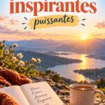 Un collage de citations inspirantes sur un fond doux et chaleureux, parfait pour les mamans.