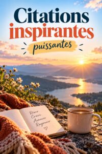 Un collage de citations inspirantes sur un fond doux et chaleureux, parfait pour les mamans.