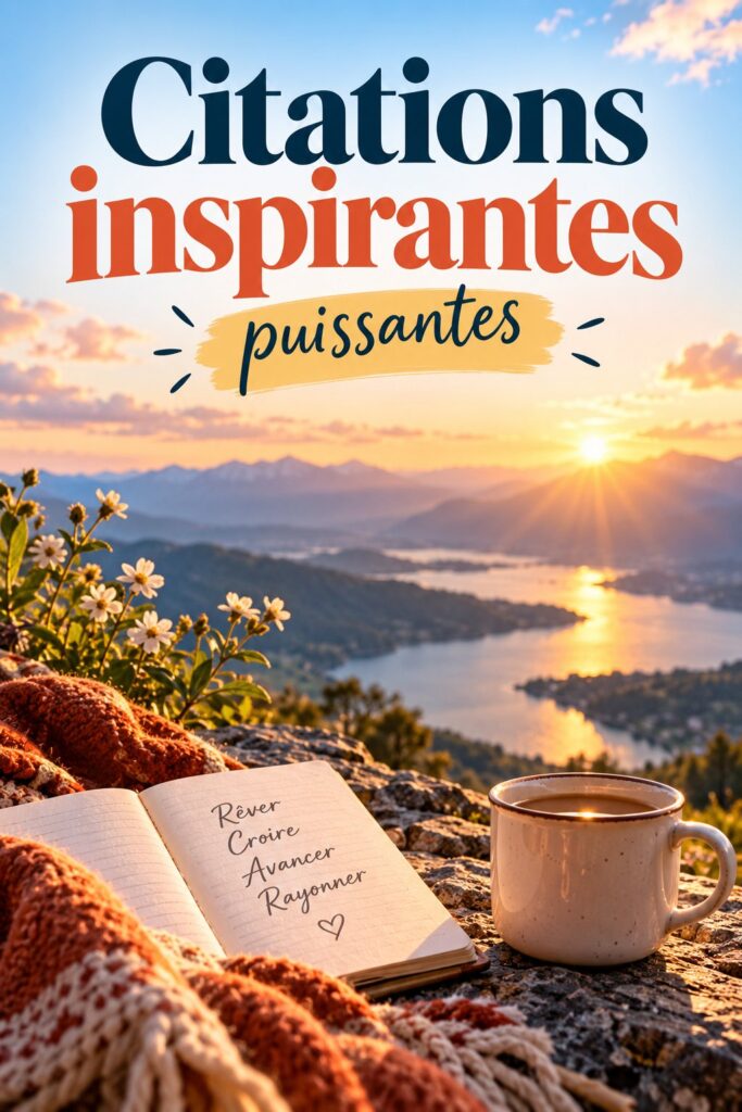 Un collage de citations inspirantes sur un fond doux et chaleureux, parfait pour les mamans.