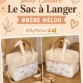Sac à langer fait main en tissu coloré pour bébé