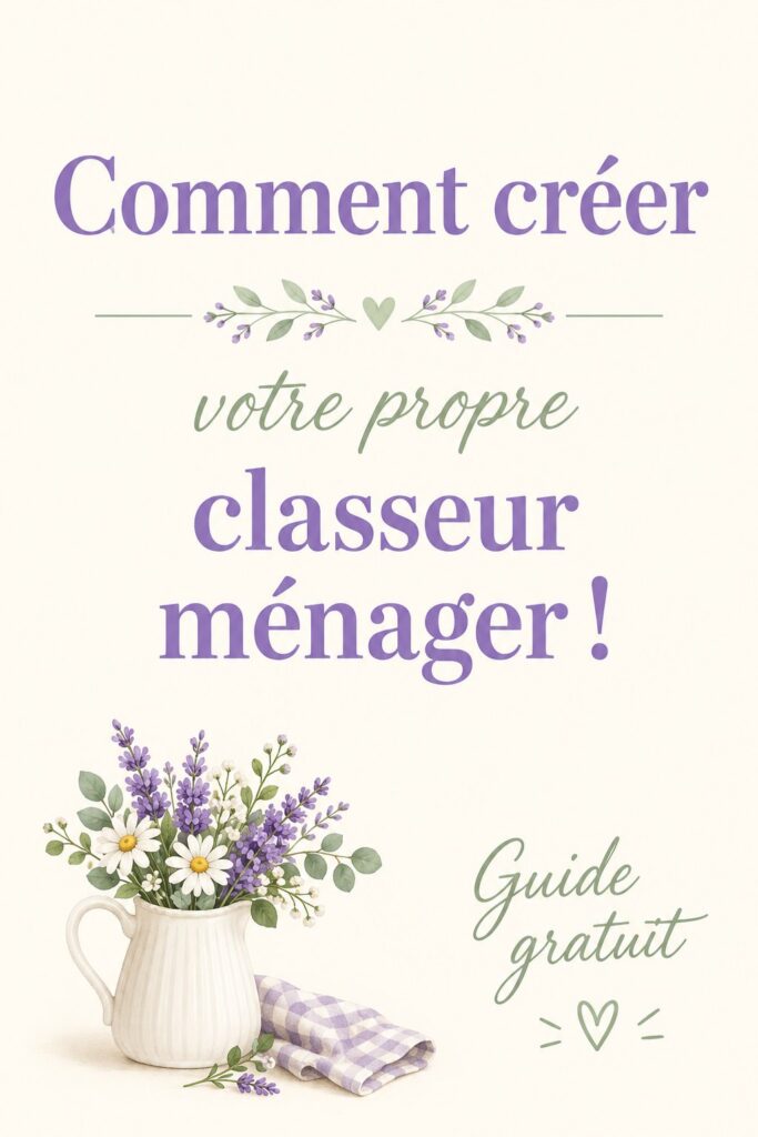 Femme heureuse utilisant son classeur d'organisation familiale dans un cadre chaleureux.