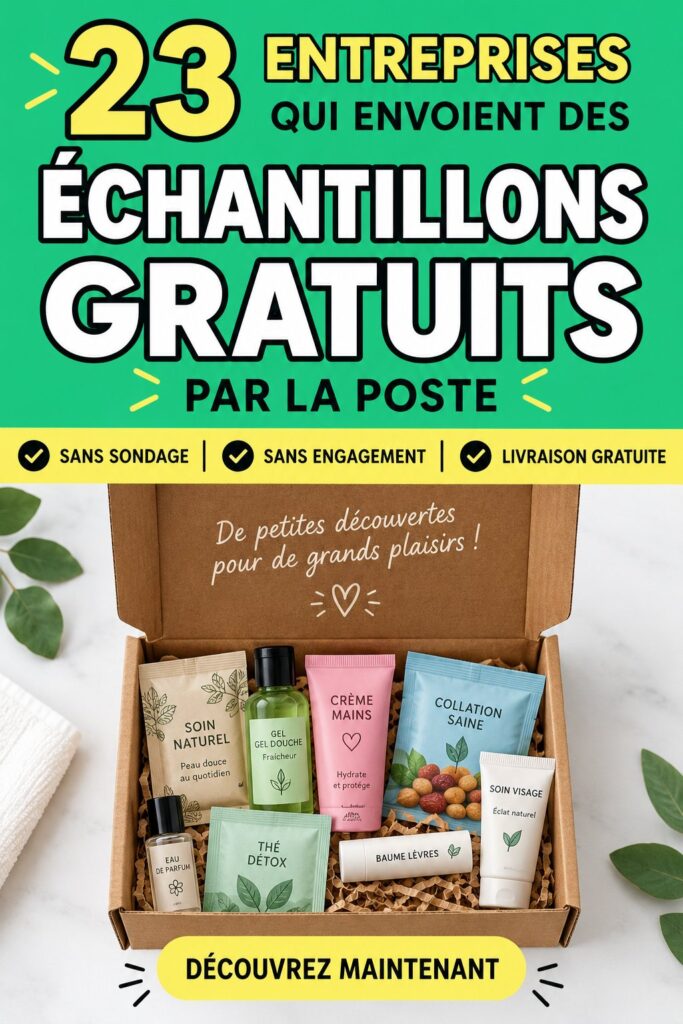Échantillons gratuits variés pour mamans et enfants