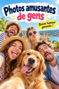 Photo d'une famille riant ensemble lors d'une séance photo en extérieur.