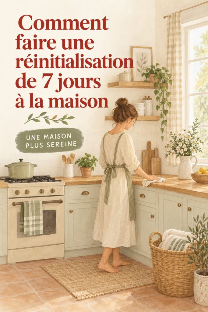 Maison accueillante et organisée après un reset de 7 jours