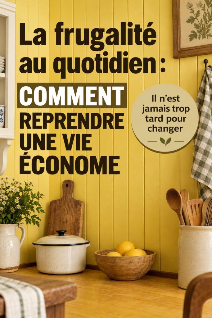 Femme souriante dans sa cuisine, planifiant un budget familial frugal.