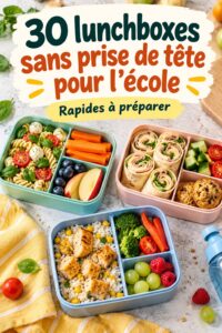 Lunchbox colorée et équilibrée pour enfants, prête pour l'école