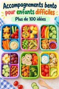 Assiette de bento colorée avec des accompagnements savoureux pour enfants