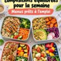 Une bento box colorée contenant des repas équilibrés pour enfants.