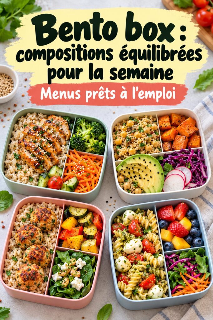 Une bento box colorée contenant des repas équilibrés pour enfants.