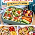 Boîte repas froide colorée avec fruits et légumes pour adolescents