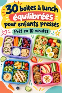 Boîte à lunch saine et équilibrée pour enfant à l'école
