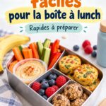Boîte à lunch colorée avec des collations saines pour les enfants