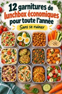 Une lunchbox colorée remplie de garnitures économiques et savoureuses pour enfants