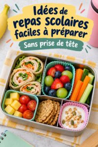 Des déjeuners scolaires préparés avec amour, colorés et appétissants.
