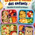 Une lunch box colorée remplie de légumes et fruits pour le déjeuner d'un enfant.