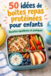Lunch box protéinée colorée pour les enfants.