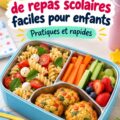Un lunch scolaire appétissant avec des fruits, des légumes et une protéine