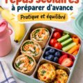 Des boîtes à lunch colorées et saines préparées pour des enfants