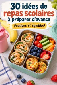 Des boîtes à lunch colorées et saines préparées pour des enfants