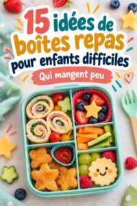 Une lunchbox colorée et variée pleine de plats amusants pour enfants.