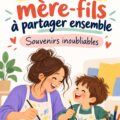Mère et fils souriant pendant une activité ensemble, renforçant leur complicité.