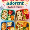 Un lunch bento coloré avec des fruits et légumes pour enfants