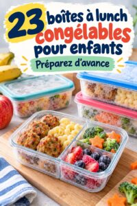 Plateau de lunchs congelés pour enfants, avec quiches et wraps