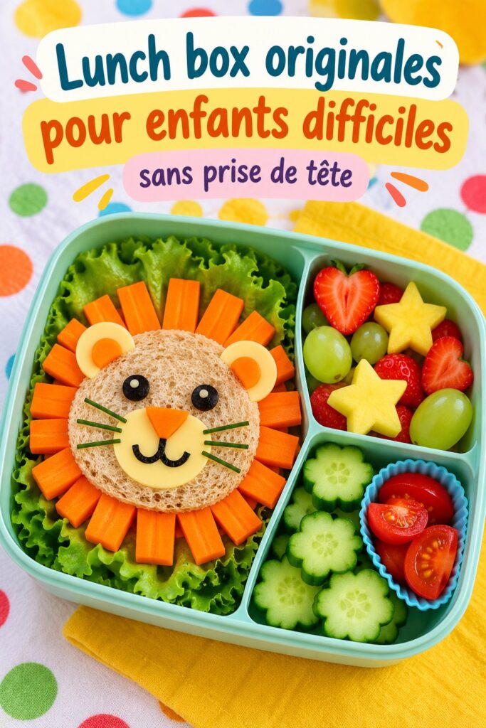 Exemple de lunch box colorée et originale pour les enfants difficiles