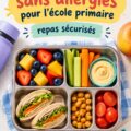 Lunch box colorée avec des aliments adaptés aux allergies